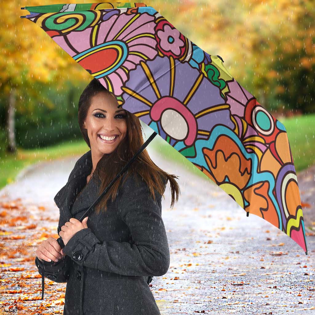 Hippie Peace Love Umbrella Colorful Style - Wonder Print Shop