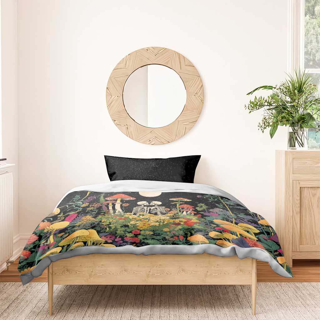 Skeleton Lovers Bedding Set Hippie Gothic Aesthetic - Wonder Print Shop