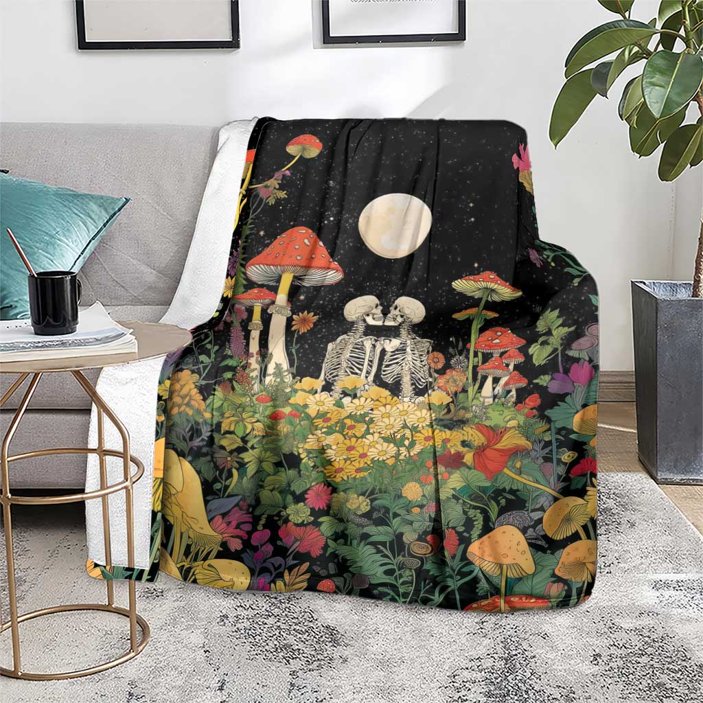 Skeleton Lovers Blanket Hippie Gothic Aesthetic - Wonder Print Shop