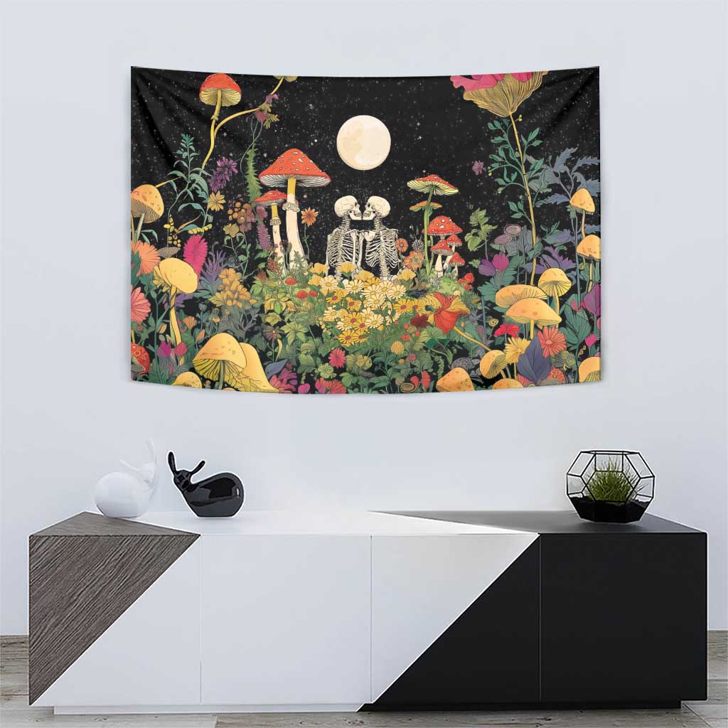 Skeleton Lovers Tapestry Hippie Gothic Aesthetic - Wonder Print Shop