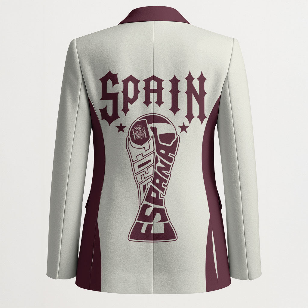 Custom World Football 2026 Spain Blazer Come On Spain Beige Version