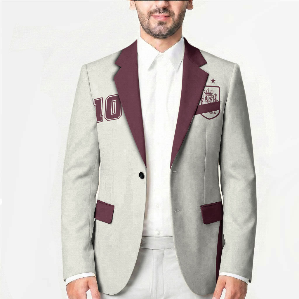Custom World Football 2026 Spain Blazer Come On Spain Beige Version