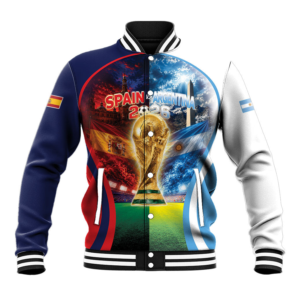 Custom Spain Argentina 2026 World Football Baseball Jacket Go For Glory