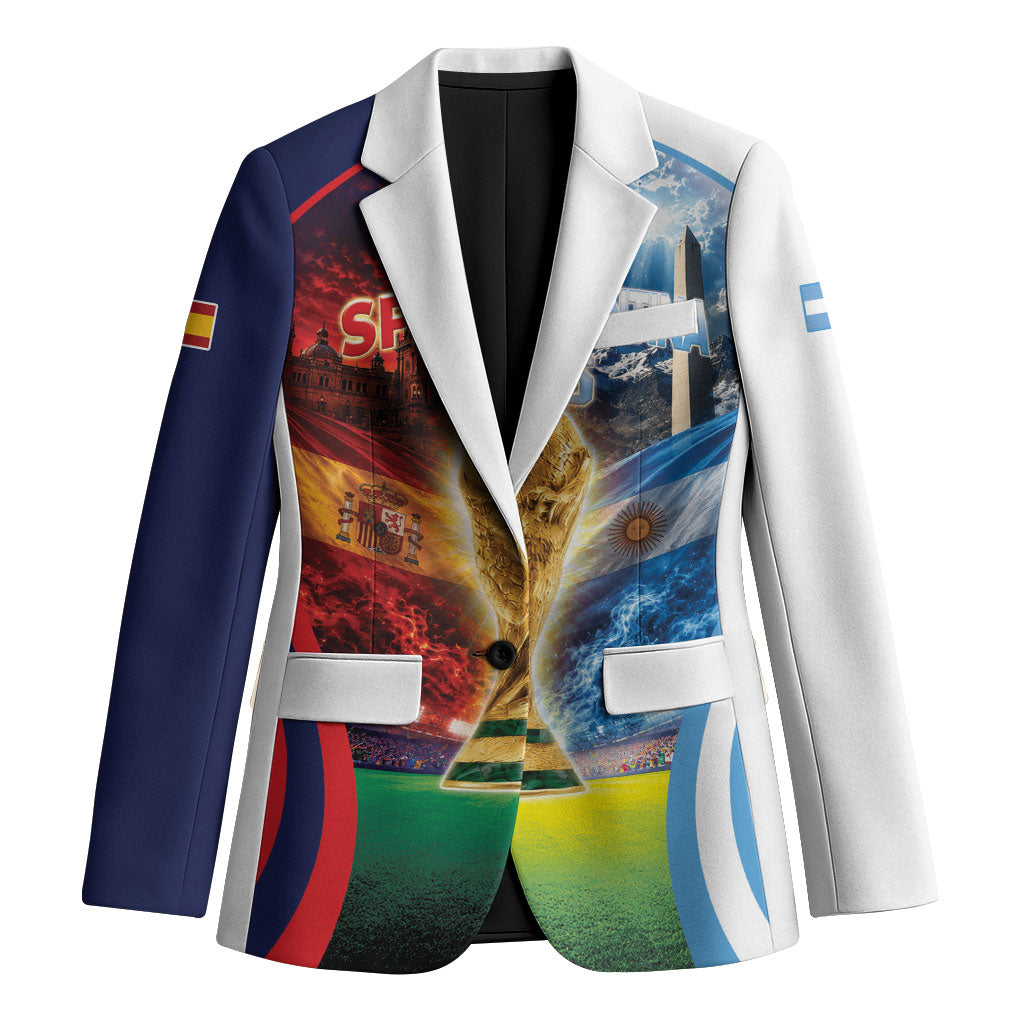 Custom Spain Argentina 2026 World Football Blazer Go For Glory