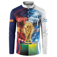 Custom Spain Argentina 2026 World Football Button Sweatshirt Go For Glory