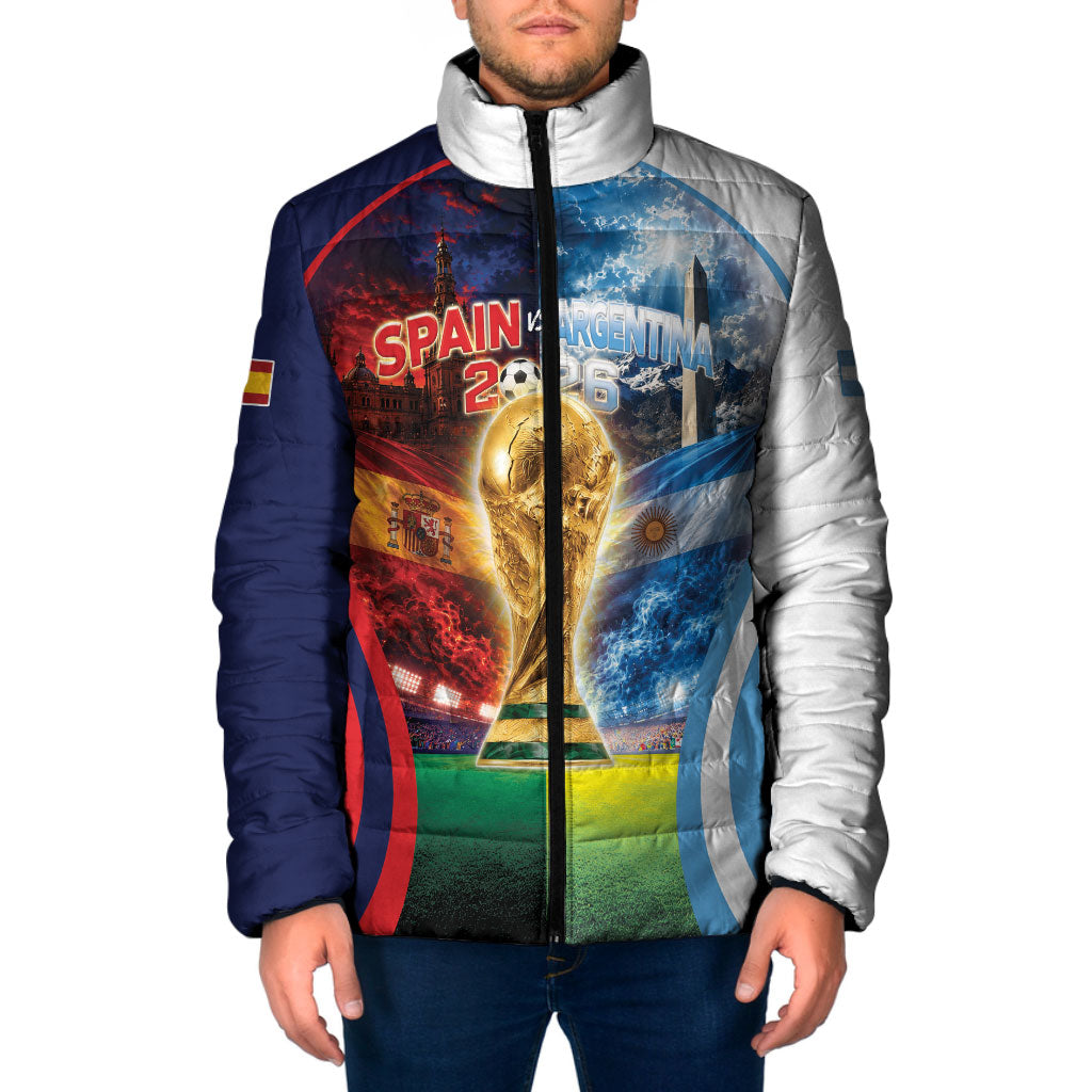 Custom Spain Argentina 2026 World Football Padded Jacket Go For Glory