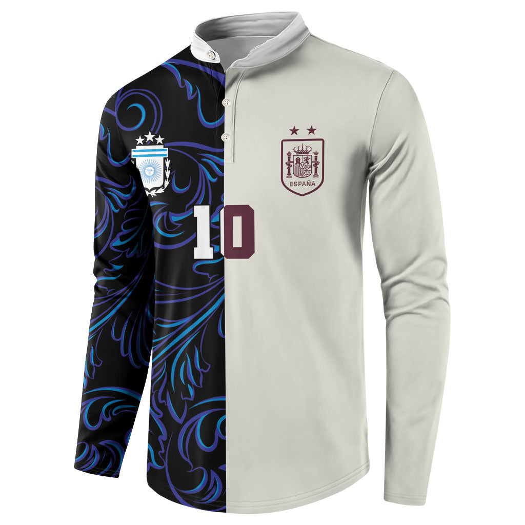 Custom Argentina Espana Button Sweatshirt 2026 World Final Football