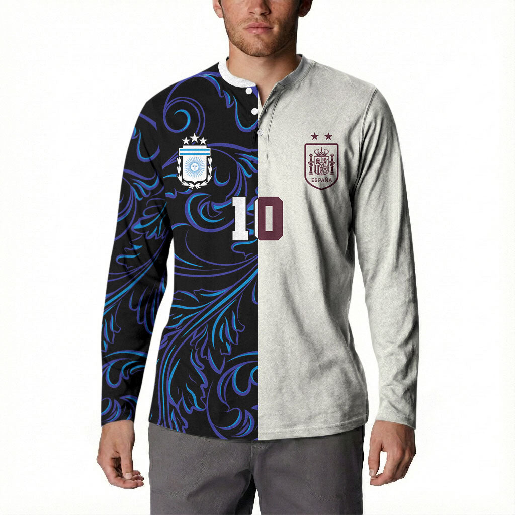 Custom Argentina Espana Button Sweatshirt 2026 World Final Football