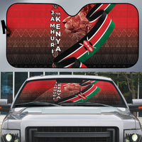 Jamhuri Ya Kenya Auto Sun Shade Patriotic Lion With Flag