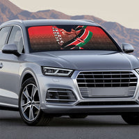 Jamhuri Ya Kenya Auto Sun Shade Patriotic Lion With Flag