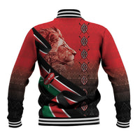 Jamhuri Ya Kenya Baseball Jacket Patriotic Lion With Flag