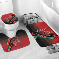 Jamhuri Ya Kenya Bathroom Set Patriotic Lion With Flag