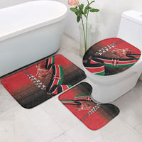 Jamhuri Ya Kenya Bathroom Set Patriotic Lion With Flag