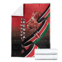 Jamhuri Ya Kenya Blanket Patriotic Lion With Flag