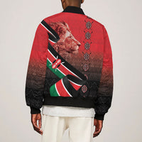 Jamhuri Ya Kenya Bomber Jacket Patriotic Lion With Flag