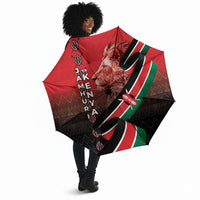 Jamhuri Ya Kenya Umbrella Patriotic Lion With Flag