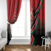 Jamhuri Ya Kenya Window Curtain Patriotic Lion With Flag
