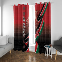 Jamhuri Ya Kenya Window Curtain Patriotic Lion With Flag