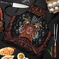 Aloha Halloween Apron Horror Tiki Heavy Metal Style - Wonder Print Shop