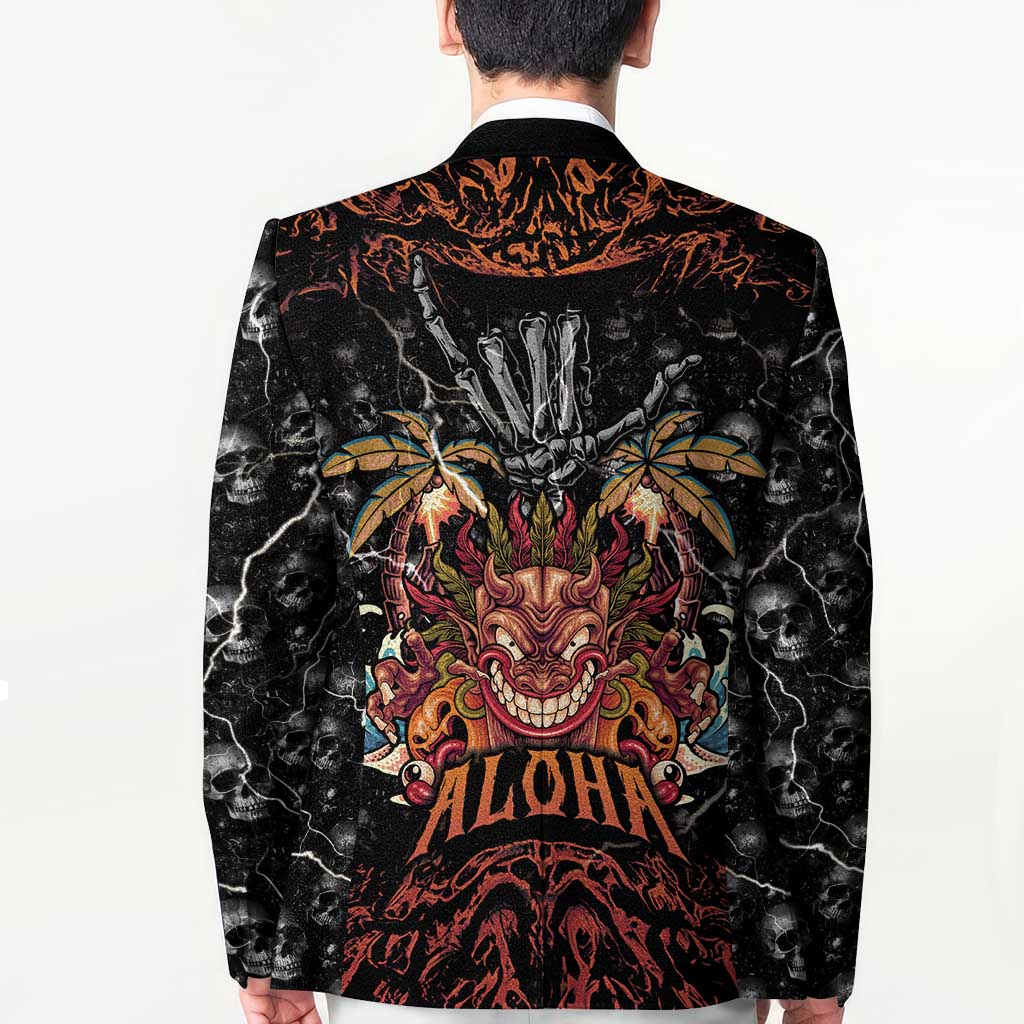 Aloha Halloween Blazer Horror Tiki Heavy Metal Style - Wonder Print Shop