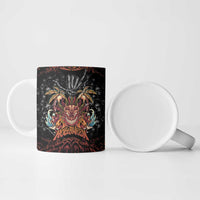 Aloha Halloween Ceramic Mug Horror Tiki Heavy Metal Style - Wonder Print Shop