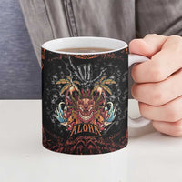 Aloha Halloween Ceramic Mug Horror Tiki Heavy Metal Style - Wonder Print Shop