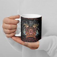 Aloha Halloween Ceramic Mug Horror Tiki Heavy Metal Style - Wonder Print Shop