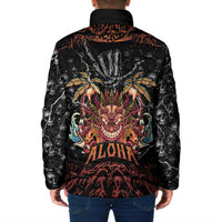 Aloha Halloween Padded Jacket Horror Tiki Heavy Metal Style - Wonder Print Shop