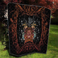 Aloha Halloween Quilt Horror Tiki Heavy Metal Style - Wonder Print Shop