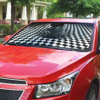 3D Illusion Horror Halloween Auto Sun Shade Creepy Evil Skull - Wonder Print Shop