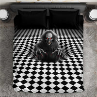 3D Illusion Horror Halloween Bedding Set Creepy Evil Skull - Wonder Print Shop