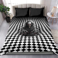 3D Illusion Horror Halloween Bedding Set Creepy Evil Skull - Wonder Print Shop