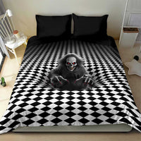 3D Illusion Horror Halloween Bedding Set Creepy Evil Skull - Wonder Print Shop