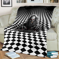 3D Illusion Horror Halloween Blanket Creepy Evil Skull - Wonder Print Shop