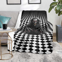 3D Illusion Horror Halloween Blanket Creepy Evil Skull - Wonder Print Shop