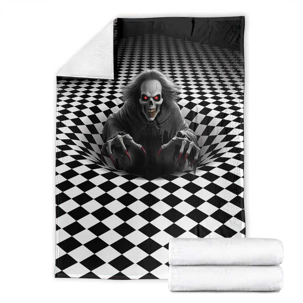 3D Illusion Horror Halloween Blanket Creepy Evil Skull - Wonder Print Shop