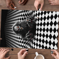 3D Illusion Horror Halloween Puzzle Creepy Evil Skull - Wonder Print Shop