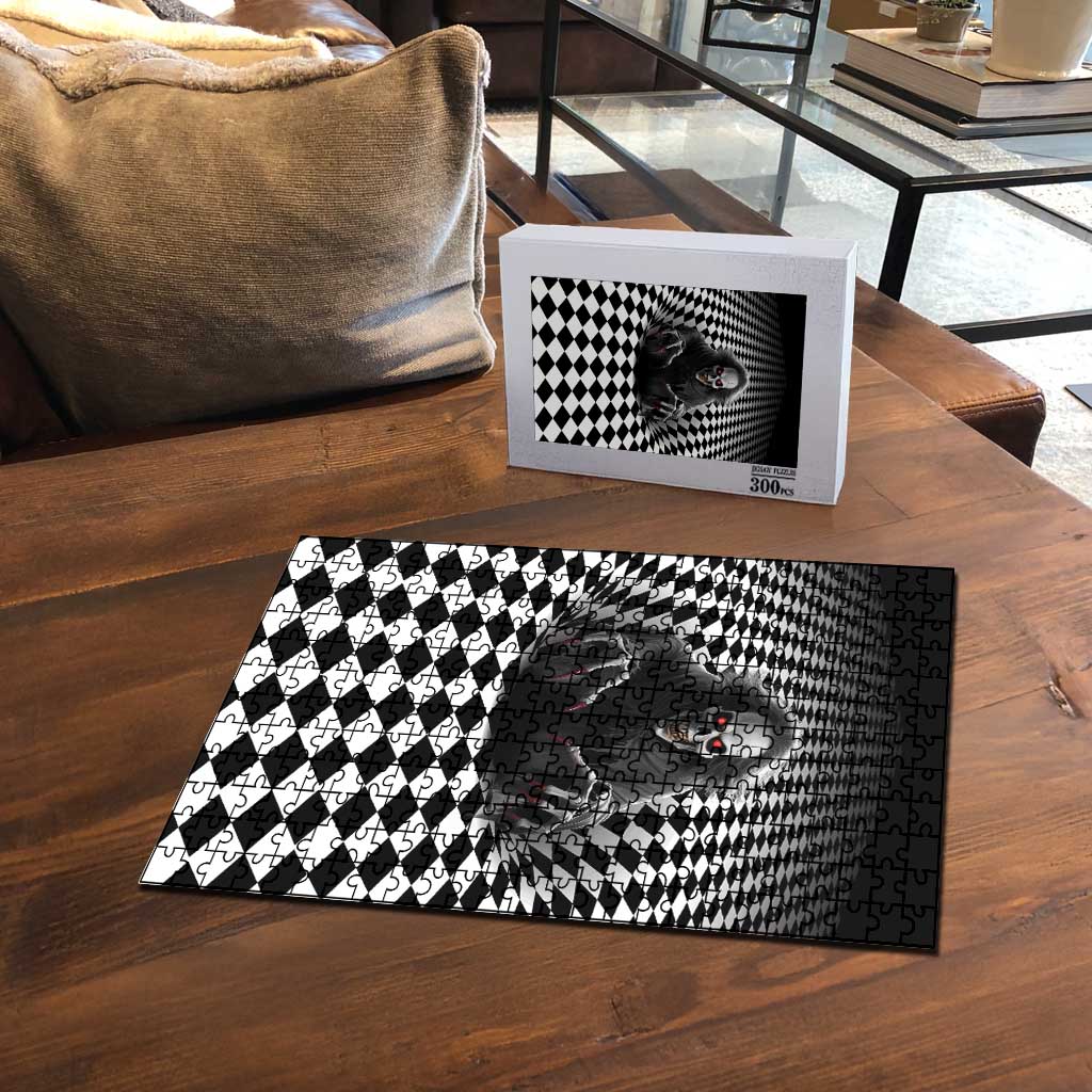 3D Illusion Horror Halloween Puzzle Creepy Evil Skull - Wonder Print Shop