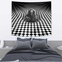 3D Illusion Horror Halloween Tapestry Creepy Evil Skull - Wonder Print Shop