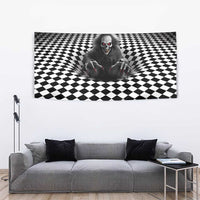 3D Illusion Horror Halloween Tapestry Creepy Evil Skull - Wonder Print Shop