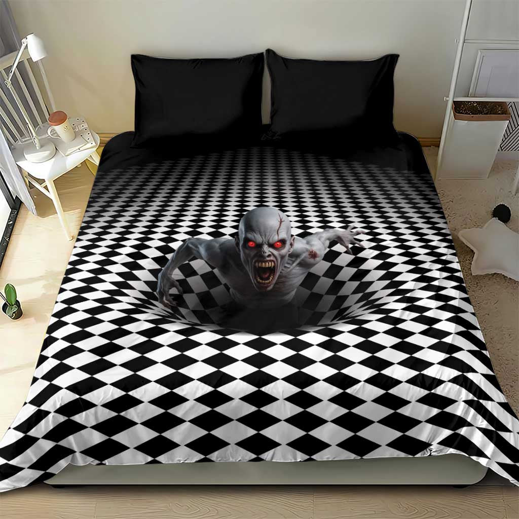 3D Illusion Horror Halloween Bedding Set Creepy Zombie - Wonder Print Shop