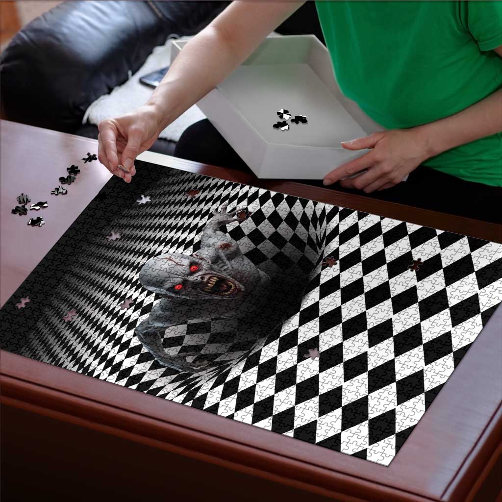 3D Illusion Horror Halloween Puzzle Creepy Zombie - Wonder Print Shop