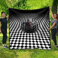 3D Illusion Horror Halloween Quilt Creepy Zombie - Wonder Print Shop