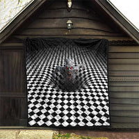 3D Illusion Horror Halloween Quilt Creepy Zombie - Wonder Print Shop