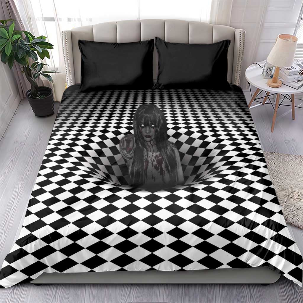 3D Illusion Horror Halloween Bedding Set Scary Ghost - Wonder Print Shop