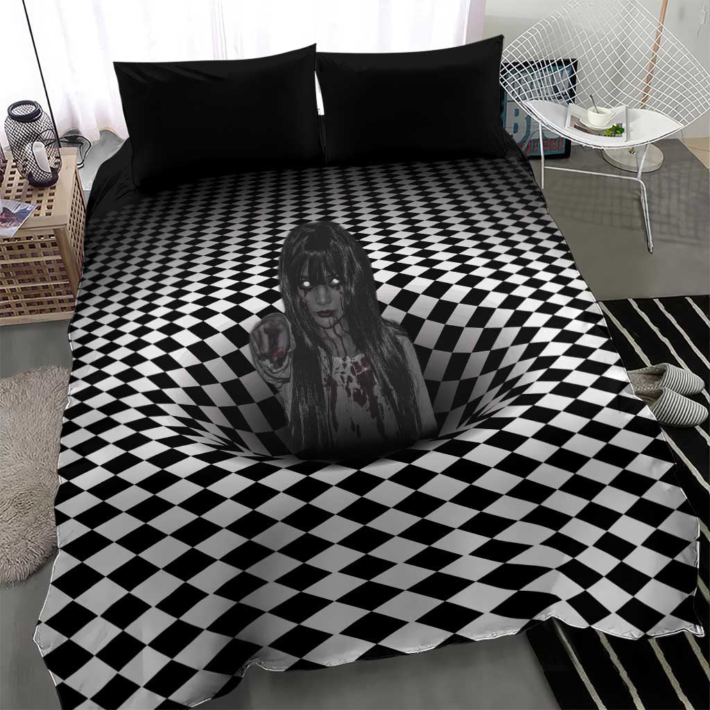 3D Illusion Horror Halloween Bedding Set Scary Ghost - Wonder Print Shop