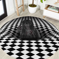 3D Illusion Horror Halloween Round Carpet Scary Ghost - Wonder Print Shop
