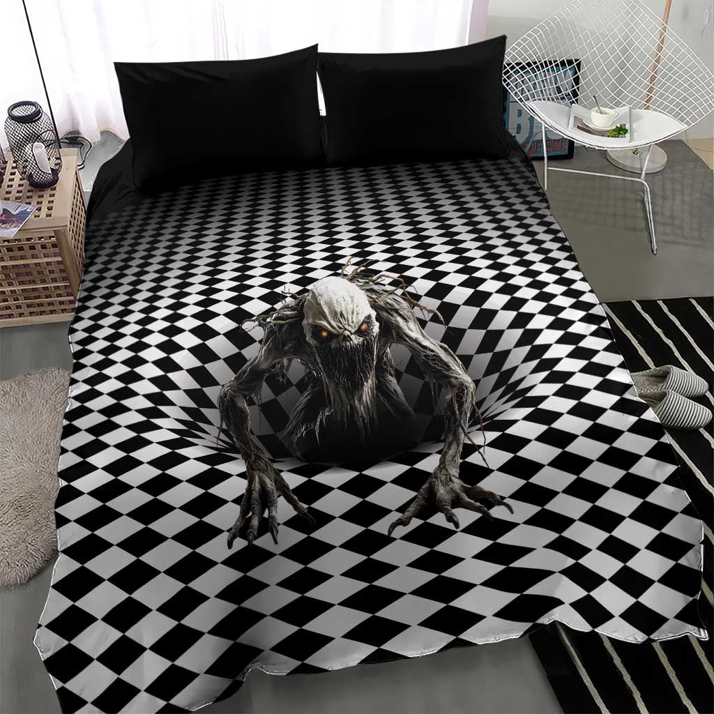 3D Illusion Halloween Bedding Set Horror Monster - Wonder Print Shop