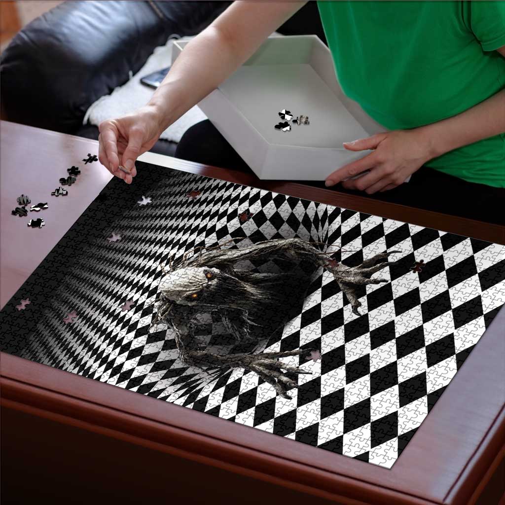 3D Illusion Halloween Puzzle Horror Monster - Wonder Print Shop