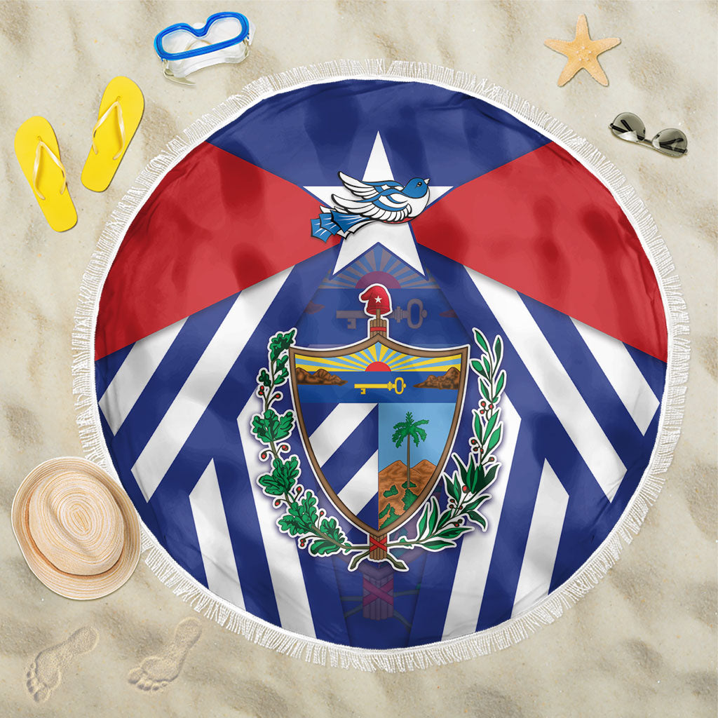 Viva Cuba Libre Beach Blanket Cuban Trogon With Coat Of Arms